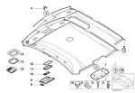 Original BMW E46 Sedan Panel Plafon Headliner Grey Abu - Image 3