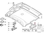 Original BMW E46 Cover Interior Plafon Belakang Lampu Rem 3rd Brake Light Grey 51448249939 - Image 6