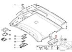 BMW E46 Cover Interior Plafon Belakang Lampu Rem 3rd Brake Light Beige - Image 6