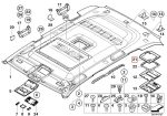 BMW E53 X5 Bracket Bingkai Lampu Interior Plafon Belakang 51448257999 - Image 4