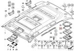 BMW E53 X5 Bracket Bingkai Lampu Interior Plafon Belakang 51448258000 - Image 4