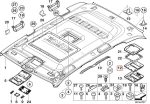 BMW E53 X5 Cover Trim Lampu Interior Plafon Belakang 51448258041 - Image 3