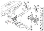 Original BMW E60 Dashboard Trim Panel Cover AC Tengah Black Titanium - Image 5