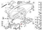 Original BMW E63 E64 Cover Panel Trim Kolom Stir Kemudi Atas