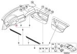 BMW E46 Dashboard Wooden Trim Panel Cover Tombol Depan KIRI - Gambar 4