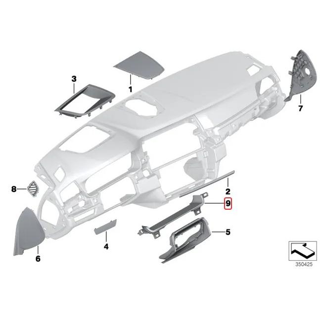51459195155_A Original BMW F10 F11 Cover Trim Panel Bawah Speedometer - Image 1