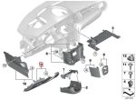 MINI F55 F56 Cover Tutup Trim Dashboard Stir Kemudi Bawah 5145938465 - Gambar 4