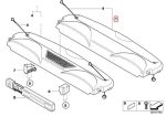 Original MINI Cooper R50 Rear Window Shelf Cover Dek Bagasi Black - Gambar 4