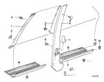 Original BMW E30 Sedan Outer Door Sills Trim Lis Bawah Pintu Depan - Image 5