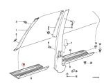 Original BMW E30 Sedan Inner Door Sills Trim Lis Bawah Pintu Depan - Image 5