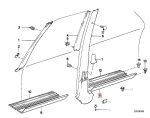 BMW E30 Sedan Outer Door Sills Trim Lis Bawah Pintu Belakang KIRI - Gambar 5