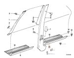 BMW E30 Sedan Outer Door Sills Trim Lis Bawah Pintu Belakang KANAN - Gambar 6
