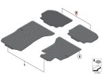Original BMW F10 Sedan All Weather Floor Mats Karpet Karet Belakang - Image 5