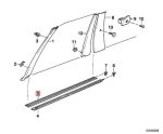 Original BMW E30 M3 M Sport Door Sills Trim Lis Bawah Pintu Depan - Gambar 5
