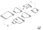 Original BMW E70 X5 E71 X6 All Weather Floor Mats Karpet Karet Mobil - Gambar 6