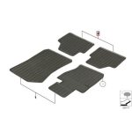 Original BMW F26 X4 All Weather Floor Mats Karpet Karet Mobil - Gambar 4
