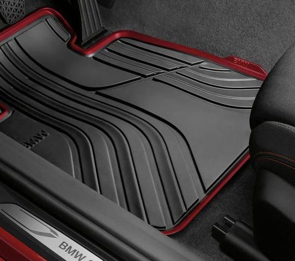 Original BMW F30 F80 M3 Sport Line All Weather Floor Mats Karpet Karet SET