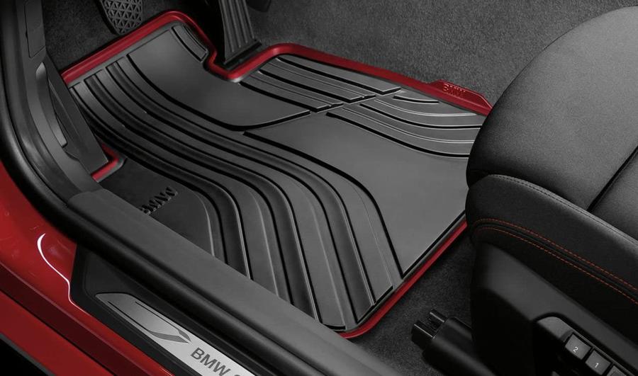 51472339780+51472219803_A Original BMW F30 F80 M3 Sport Line All Weather Floor Mats Karpet Karet SET - Image 1