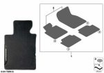 Original BMW G22 G82 M4 M Performance Floor Mats Karpet Tekstil Mobil - Image 4