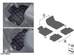 Original BMW I20 iX Electric All Weather Floor Mats Karpet Karet Mobil - Image 3