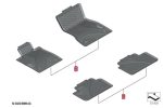 Original BMW G60 5 Series ICE i5 BEV All Weather Floor Mats Karpet Karet Mobil - Image 3