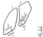 Ori BMW F25 X3 F26 X4 Inner Door Sills Trim Black Pintu Depan KIRI - Gambar 4