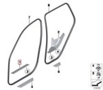 Ori BMW F25 X3 F26 X4 Inner Door Sills Trim Black Pintu Depan KANAN - Gambar 4