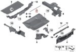 Original BMW E89 Z4 Retaining Strap Insert Plate Karet Bagasi Depan
