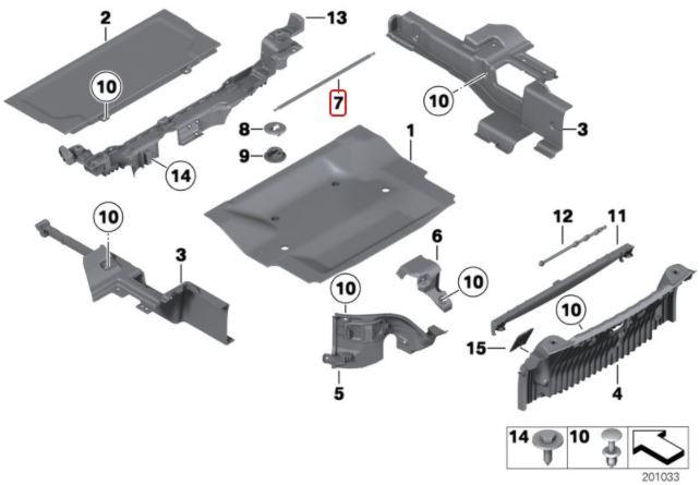 51477239944_A Original BMW E89 Z4 Retaining Strap Insert Plate Karet Bagasi Belakang - Image 1