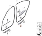Original BMW F30 Door Sills Sport Luxury Line Pintu Belakang KIRI - Image 5