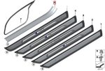 Ori BMW F32 Coupe Door Sills Trim Lis Bawah Pintu DEPAN KIRI BLACK - Gambar 5