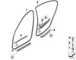 BMW F10 Door Sills Dalam Trim Kulit Jeruk Pintu Belakang KANAN BLACK - Image 6