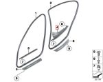 BMW F10 Door Sills Dalam Trim Kulit Jeruk Pintu Belakang KIRI BLACK - Image 6