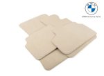 Original BMW G30 G31 Velour Floor Mats Karpet Dasar Bludru Beige