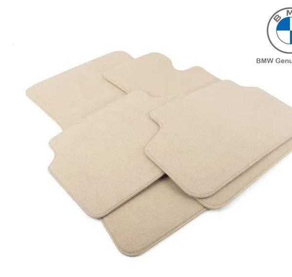 Original BMW G30 G31 Velour Floor Mats Karpet Dasar Bludru Beige