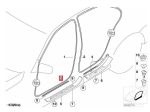 BMW E39 Door Sills Dalam Trim Lis Bawah Pintu DEPAN KIRI / KANAN GREY - Image 5