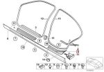 Original BMW E46 318i Door Sills Trim Lis Bawah Pintu Belakang KANAN - Image 5