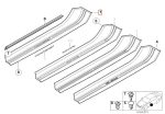 Ori BMW Z3 Roadster Door Sill Interior Chrome Pintu KIRI 51478399663 - Image 5