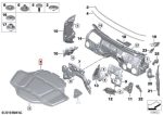 Original BMW G30 G31 Engine Hood Insulation Peredam Kap Mesin - Gambar 4