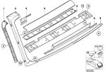 Original BMW E39 Touring Cover Trim Interior Atas Kaca Bagasi Belakang - Image 6