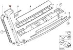 Original BMW E39 Touring Cover Trim Pilar Kaca Bagasi Belakang KIRI - Image 6