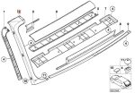Original BMW E39 Touring Cover Trim Pilar Kaca Bagasi Belakang KANAN - Image 5
