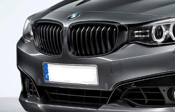 Original BMW F34 GT M Performance Kidney Grill High Gloss Black SET