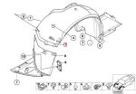 Original BMW E46 M3 Inner Fender Liner Bagian Belakang Roda Depan KIRI - Image 5
