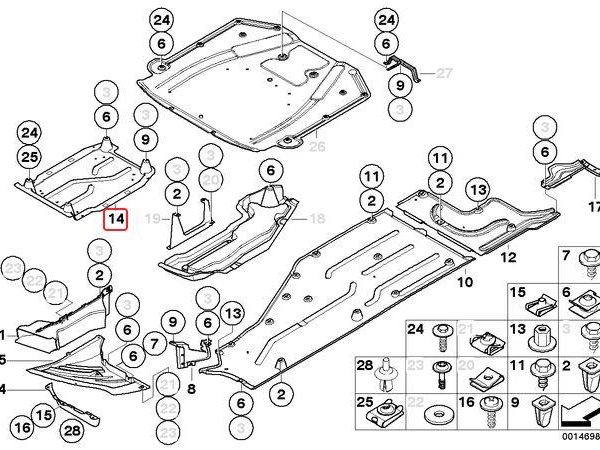 BMW E66 Cover Penutup Kolong Gearbox Transmisi Mobil Cover Bawah