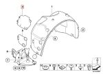 Original BMW E85 Z4 Cover Lampu Fender Depan KANAN 51717056402 - Image 5