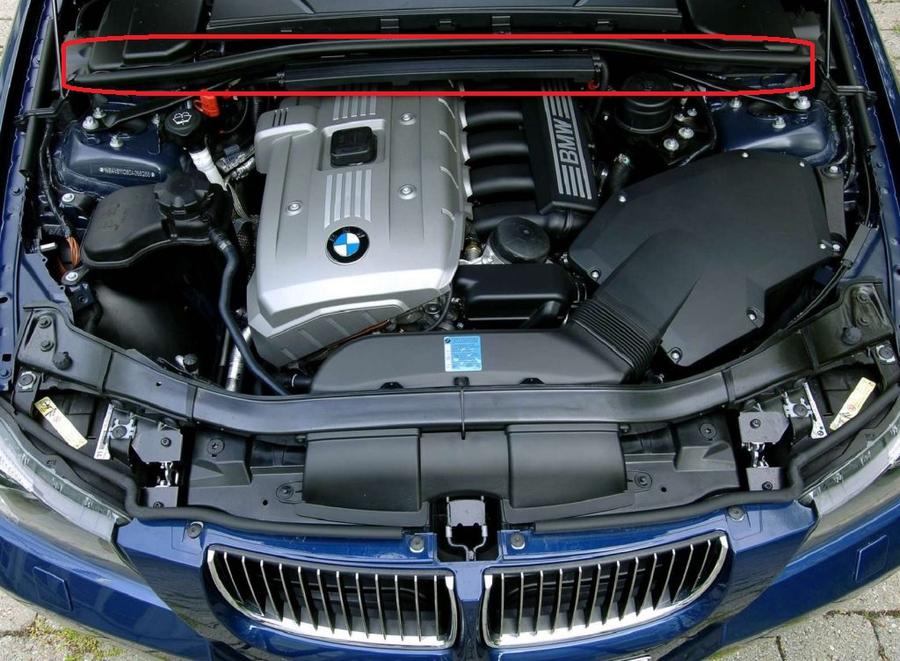 51717060565_A Original BMW E90 E91 E92 E93 Lis Karet Seal Belakang Dalam Kap Mesin - Gambar 1