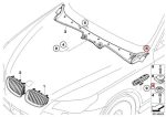 Original BMW E60 E6 Plastic Nut Clip Baut Talang Air Wiper Deck - Image 5