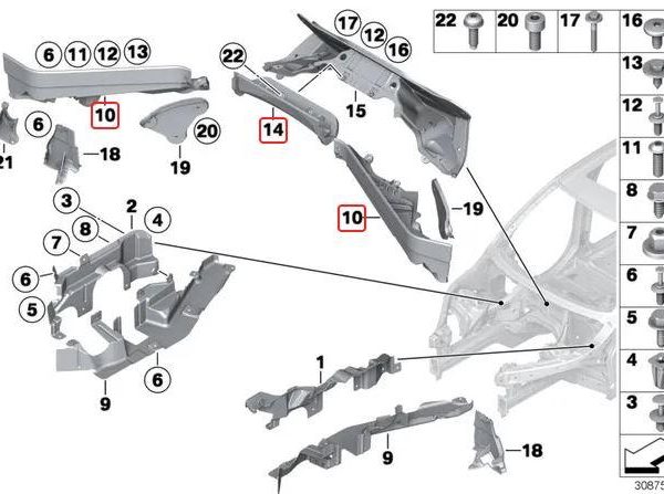 Original BMW E70 X5 E71 X6 Cover Engine Partitions Partisi Mesin SET