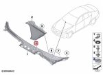 Original BMW F10 E84 X1 E90 Cover Cap Tutup Wiper Deck 51717169481 - Image 4